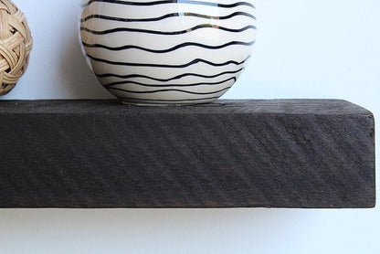 Urban Legacy Reclaimed Barnwood Planks | Floating Shelves for Wall w/Flush Mount Shelf Bracket Set Included | Set of 2 (Coffee Bean, 40"x 4.5"x 2")