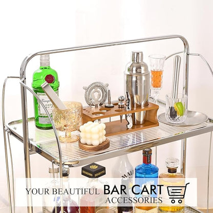 Bartender Kit Cocktail Shaker Set with Stand Bar Tool Bar Set for Drink Mixing Home Bartending Kit 17-Piece Bar Cart Accessories: Martini Shaker, Mixer Spoon, Jigger, Muddler, Strainer & Recipes Gifts