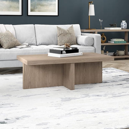 Henn&Hart Elna Coffee Table, 44" Wide,Grey