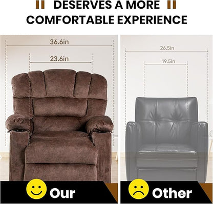 Recliner Chair Manual Modern Ergonomic Lounge Single Sofa Seat Living Room Lounge Recliners on Clearance Foam Filling