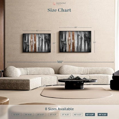 ElephantStock Ski Collection Wall Art - Horizontal Framed Canvas - 1-Piece Bathroom Wall Decor - Photography sports Canvas Print - Brown and Black Decor for Wall - 43" X 29"