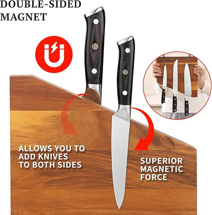 Magnetic Knife Block Without Knives,Magnetic Universal Stands with Strong Enhanced Magnets Strip Kitchen Storage Cutlery Large Organizer ，Knife Holder for Kitchen Organizer