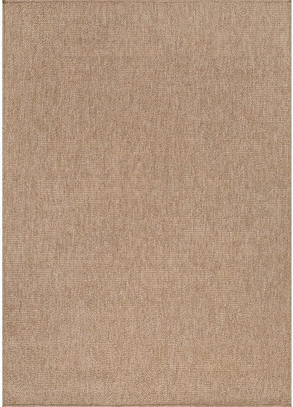 CAMILSON Easy Jute Rug 5x7, Indoor Outdoor Natural Color Fiber Area Rugs for Living Room Patio and Kitchen Rug, Solid Boho Woven Design, Easy-Cleaning, Washable Outside Carpet Alfombras (5 x 7)