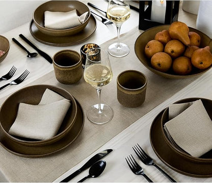 Solino Home Linen Natural Table Runner 72 Inches Long - 100% Pure Linen Dining Table Runner 14 x 72 Inch for Fall, Autumn, Thanksgiving - Fete