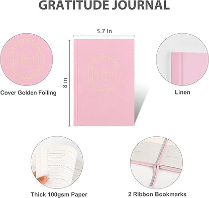 And Per Se Gratitude Journal – Five Minutes a Day to Cultivate Mindfulness, Happiness, Positive Vibes, Affirmations & Self-Reflection – Undated Daily Gratitude Journal for Women & Men (Blush)