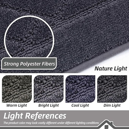 BEQHAUSE Dirt Trapper Door Mat 32" x 48", Doormat Non-Slip Entryway Rugs Washable, Dog Door Mat Stain Resistant and Absorbent Welcome Floor Mat for Front Back Door, Muddy Wet Shoes & Paws, Dark Grey