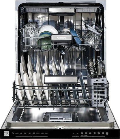 Kenmore 24" Built-in Stainless Steel Tub Dishwasher EasyFlex 3rd, SmartWash, UltraWash, TurboDry, MoreSpace Plus Adjustable Rack, Energy Star Certified, White