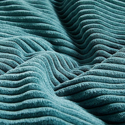 Fancy Homi 2 Packs Teal Decorative Throw Pillow Covers 22x22 Inch for Living Room Couch Bed Sofa, Rustic Farmhouse Boho Home Decor, Soft Corss Corduroy Patchwork Accent Square Cushion Case 55x55 cm