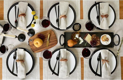 Solino Home Linen Light Natural Table Runner 60 Inches - Classic Hemstitch, 100% Pure Linen Coffee Table Runner 14 x 60 Inch Ideal for Dresser Tables - Fall, Autumn, Halloween, Thanksgiving