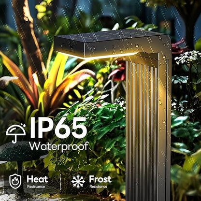Solar Pathway Lights Outdoor 6Pack, 400LM Motion Sensor Walkway Lights with Warm/Cool White, 12H Lasting, IP65 Waterproof Solar Powered Landscape Lighting for Garden, Yard