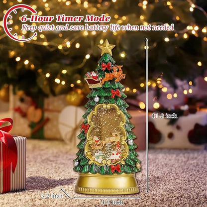 Christmas Snow Globes,with Musical and 6 Hour Timer,Snow Globes Lights, Christmas Indoor Decorations, Christmas Tree Decorations,USB & Battery Powered,Christmas Christmas Santa Claus