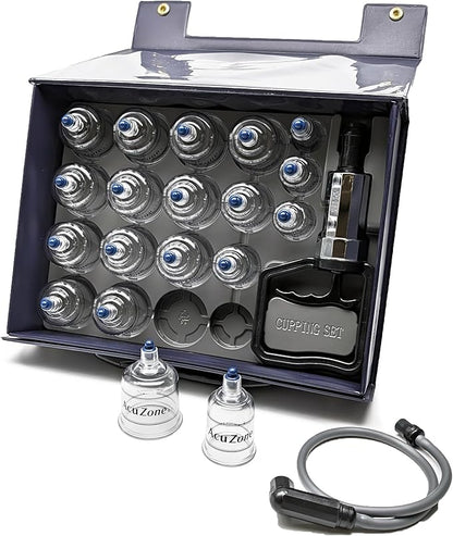 Premium 19 Pcs Plastic Cupping Set with Extension Tube