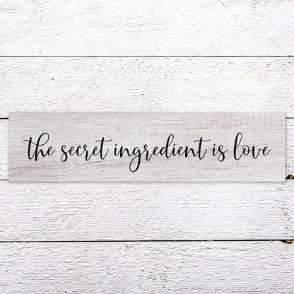 Generic Funny Wood Sign The Secret Ingredient is Love Rustic Wooden Hanging Sign Home Farmhouse Kitchen Wall Decoration 16 x 6 Inch