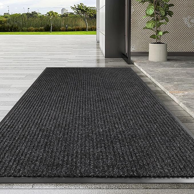 Large Front Door Mat, 72" x 36" Durable Front Doormat, Heavy Duty Large Welcome Door Matt for Home Entrance, No Slip Rubber Low Profile Door Mats for High Traffic Area