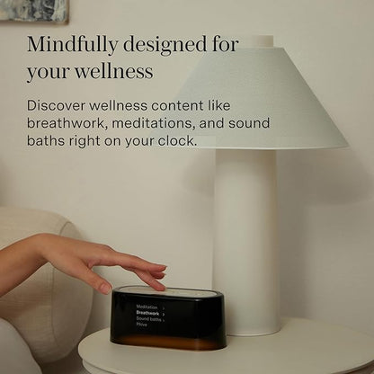 Loftie Alarm Clock with Sound Machine – Smart Alarm Clock with Light, White Noise, Bluetooth Speaker, Night Light Sound Machine, 100+ Sounds, Blackout Mode, No WiFi Mode, Optional Subscription -Coffee