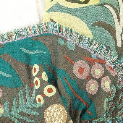 MSGKV 100% Cotton Throw Blanket for Couch Bed Sofa, Cotton Quilt Coverlet Reversible Mudcloth Throws, Soft Cozy Farmhouse Blankets 60''x 80'' Tiger Print Blanket for All Seasons