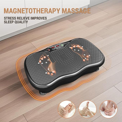Vibration Plate Exercise Machine,Vibration Plate for Lymphatic Drainage,Whole Body Vibration Platform Portable Home for Weight Loss Muscle Toning & Fitness.