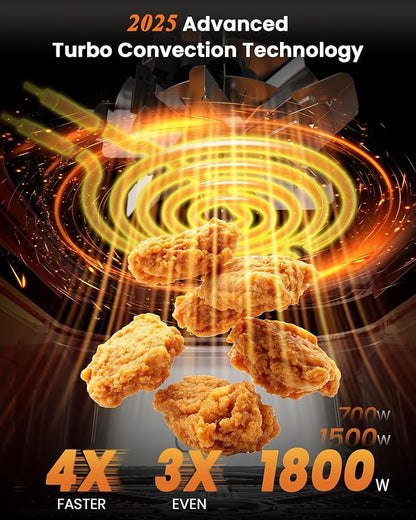 Nuwave Brio Plus Air Fryer 8 Qt, New & Improved, PFAS-FREE, 7 Digital One-Touch Cook Functions that AIR FRY, BAKE, ROAST, DEHYDRATE, TOAST, REHEAT, PREHEAT, 150 Presets, 50°F~400°F (Cool Gray)