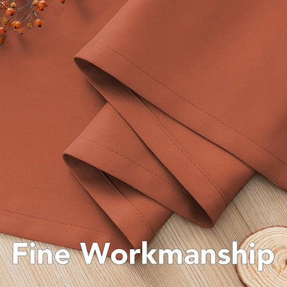 H.VERSAILTEX Blackout Curtains for Bedroom Thermal Insulated Room Darkening Living Room Curtains 84 Inch Long Grommet Privacy Protection Window Curtain Panels/Drapes for Nursery,2 Panels,Orange