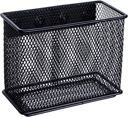 dedoot Minimalist Black Magnetic Pen Holder, 4.7x2.3x3.7inch Strong Mesh Magnetic Holder for Whiteboard Marker, Refrigerator, Locker