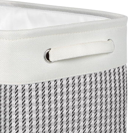 Kntiwiwo Foldable Storage Bins 15" x 10" x 9.5" Fabric Storage Basket Cube with Handles Large Linen Closet Organizer Bins for Organizing Shelf Home, Set of 3, Houndstooth