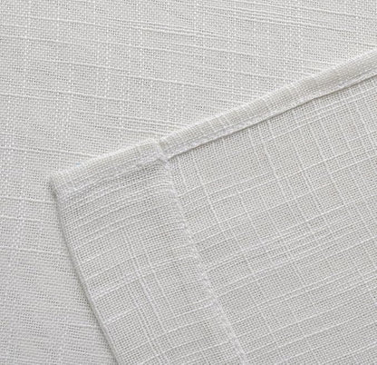 MIUCO Semi Sheer Curtains Poly Linen Textured Solid Grommet Curtains 95 Inches Long for French Doors 2 Panels (2 x 37 Wide x 95" Long) Beige