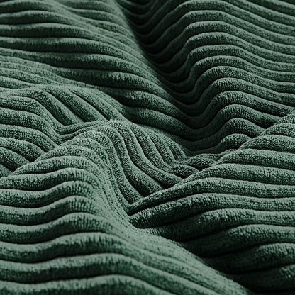 Fancy Homi Set of 2 Dark Green Long Lumbar Decorative Throw Pillow Covers 14x24 Inch for Living Room Couch Bed, Boho Farmhouse Forest Green Home Decor, Soft Corduroy Corss Textured Cushion Case