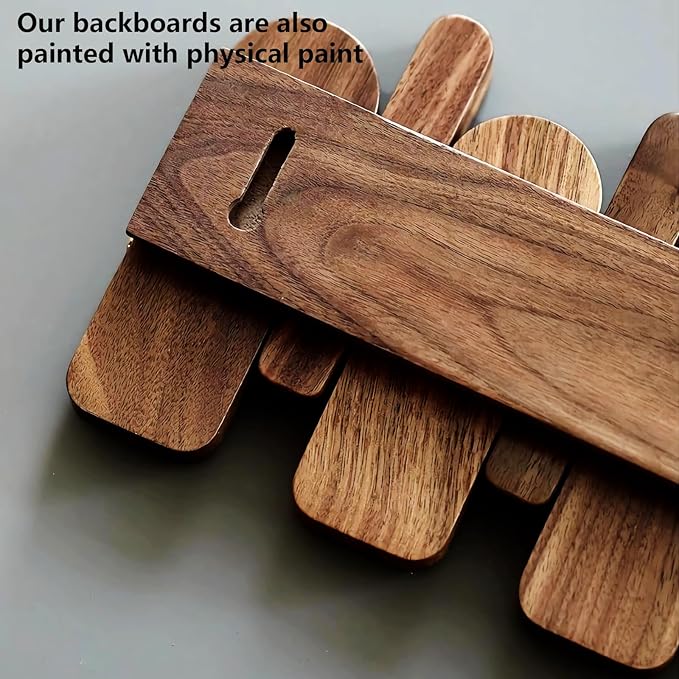 Wall Mounted Piano Key Hanger | Flip Style Hook | Entrance Wall Art Hook, Made of Oak Wood (3 Times Painted, 4 Times Polished) (Arc Walnut, 12Hooks)