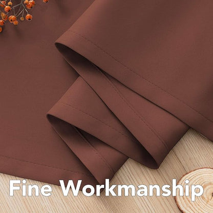 H.VERSAILTEX Blackout Curtains 84 inches Long for Living Room Thermal Insulated Room Darkening Window Treatment Panels Drapes Light Reducing Curtains for Bedroom, 2 Panels, 52" W x 84" L, Rust