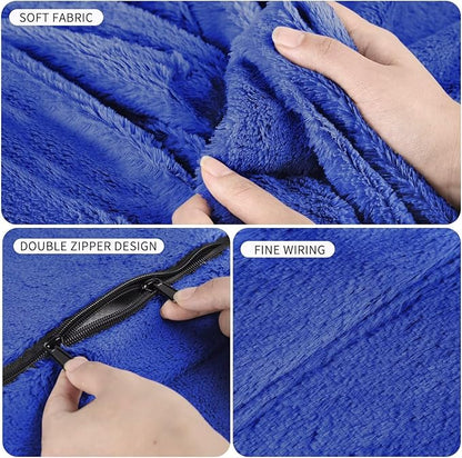 Bean Bag Chair for Adults 7FT,Soft Removable Cover for Teens/Girls Bedroom,Fluffy Giant Round Floor Beanbag Lounger Chairs (No Filler,Sapphire)