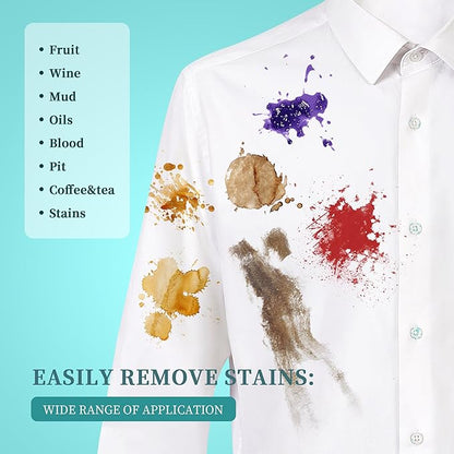BFWood Laundry Stain Brush, Natural Soft Boar Bristles, Removes Tough Stains from Delicate Fabrics Like Knits, Cotton, and Linens, Gentle on Fabrics, No Damage