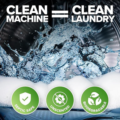 Heavy Duty Washing Machine Cleaner Descaler Tablets - Deep Cleaning for Front Load, Top Load Washer, HE (6 XL Tablets - 6 Months Supply)