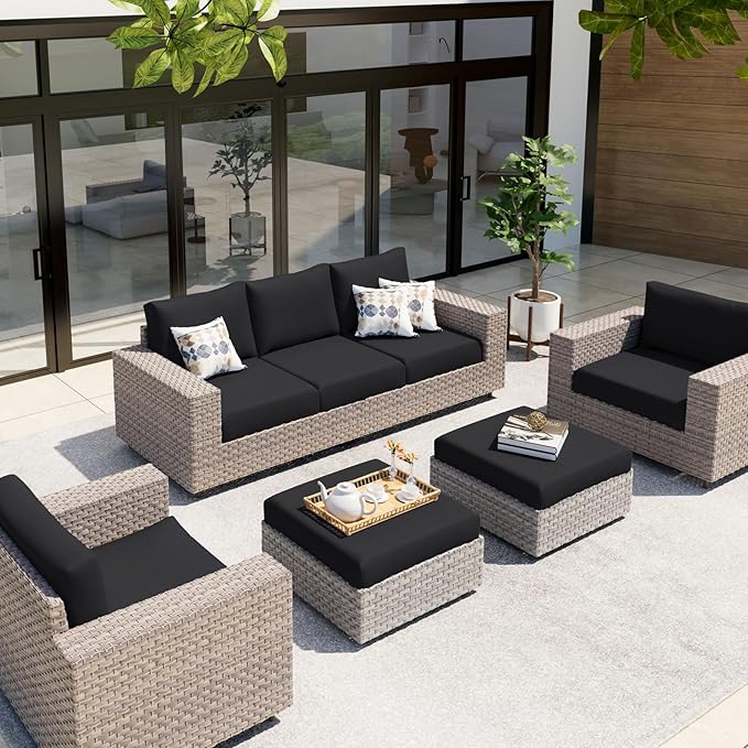 hyha Waterproof Couch Cushion Covers, Sectional Sofa Slipcovers Washable, L Shape Chaise Dog Couch Covers for Sectional Sofa, Universal Furniture Protector (1 Piece for Chaise XL, Black)
