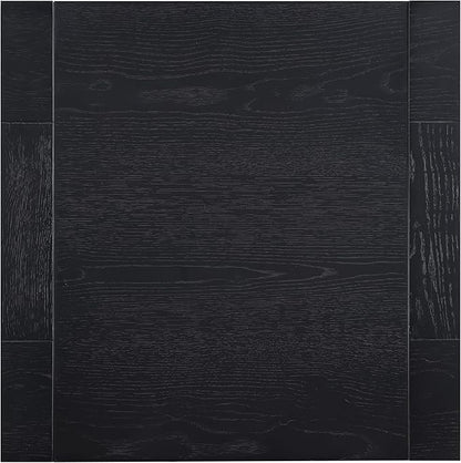 Steve Silver Furniture Aubrey Black End Table, Living Room/Bedroom, Contemporary/Modern Design, Bottom Storage Shelf, Chair Side/Media Table, 24'L x 24" W x 24" H, Black