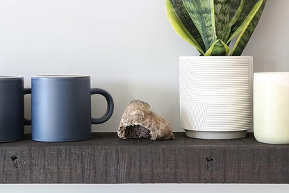 Urban Legacy Reclaimed Barnwood Planks | Floating Shelves for Wall w/Flush Mount Shelf Bracket Set Included | Set of 2 (Coffee Bean, 30"x 4.5"x 2")
