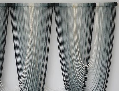 IOWER Large Macrame Wall Hanging Dip-Dyed Macrame Wall Decor Boho Wall Decor Craftsmanship Fiber Art 57" W x 41" L