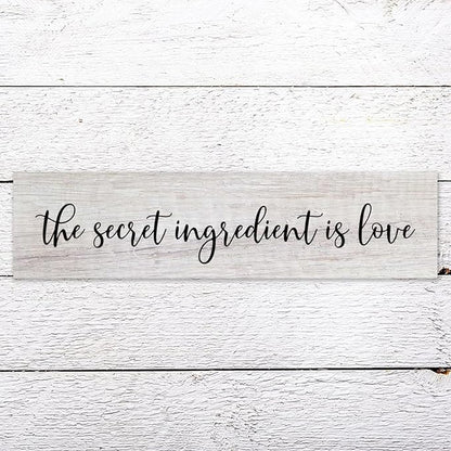 Generic Funny Wood Sign The Secret Ingredient is Love Rustic Wooden Hanging Sign Home Farmhouse Kitchen Wall Decoration 16 x 4 Inch