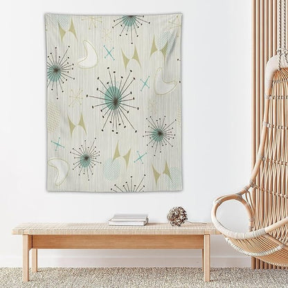 ICMOLYYENLO Boho Medieval Cat Tapestry, Abstract Atomic Starburst Geometric Aesthetic Art Wall Hanging For Bedroom Living Room Dormitory 30x40 Inches