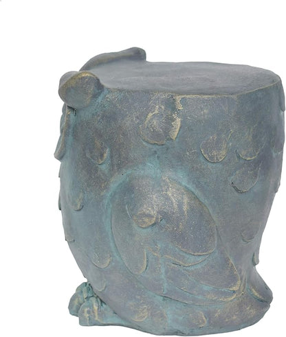 Christopher Knight Home Agnes Owl Garden Stool, Lightweight Concrete, Gold Patina Finish