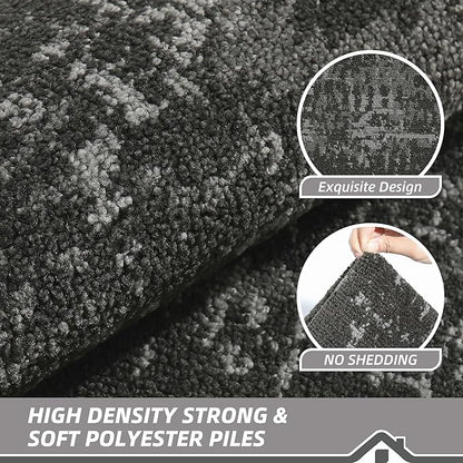 BEQHAUSE Dirt Trapper Door Mat 32"x48" Non-Slip Door Mats Washable Entryway Rugs Stain Resistant Doormat Absorbent Welcome Floor Mat for Front Back Door, Muddy Wet Shoes & Paws,Dark Grey