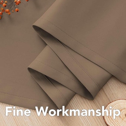H.VERSAILTEX Ultra Soft Microfiber Thermal Insulated Antique Copper Grommet Blackout Curtains/Window Treatment Draperies 52 by 72 - Inch for Living Room/Bedroom, Set of 2 - Macchiato