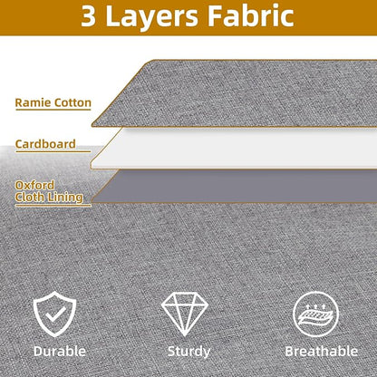 Underbed Storage Box, 23.6 x 11.8 x 5.9 Inch Clothes Organizer With Sturdy Structure and Reinforced Handles for Blanket, Sheets, Pillows, Towels, Shoes, Grey, 2 Pack