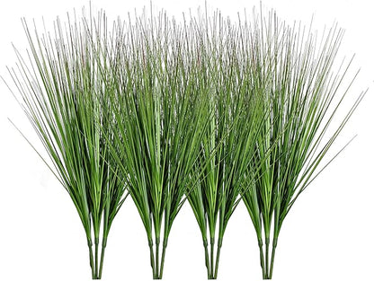 27" Artificial Plants Onion Grass Greenery Faux Fake Shrubs Plant Flowers Wheat Grass for House Home Indoor Outdoor Office Room Gardening Indoor Décor (12 Pack)