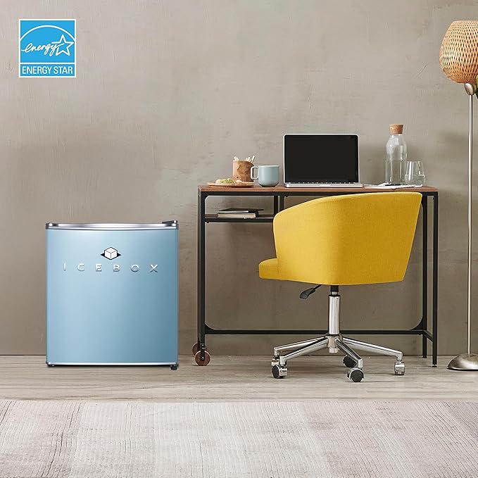IBCR17SLT Compact, Energy Star Certified Small, Single Door Mini Fridge with Freezer Refrigerator, Standard (1.7 cu ft), Slate Blue