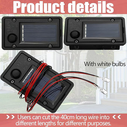 12 Pcs Solar Lantern Light Replacement Tops Parts for Outdoor Waterproof LED Panel Battery Box Replacement Solar Light Parts for Outdoor DIY Lanterns Garden Patio Decor