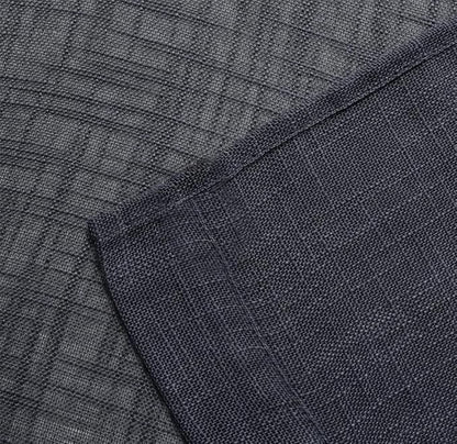 MIUCO Semi Sheer Curtains Poly Linen Textured Solid Grommet Curtains 63 Inches Long for Living Room 2 Panels (2 x 37 Wide x 63" Long) Charcoal Grey