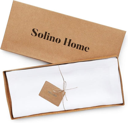 Solino Home Linen White Table Runner 108 Inches Long - 100% Pure Linen Dining Table Runner 14 x 108 Inch for Fall, Autumn, Halloween, Thanksgiving - Fete