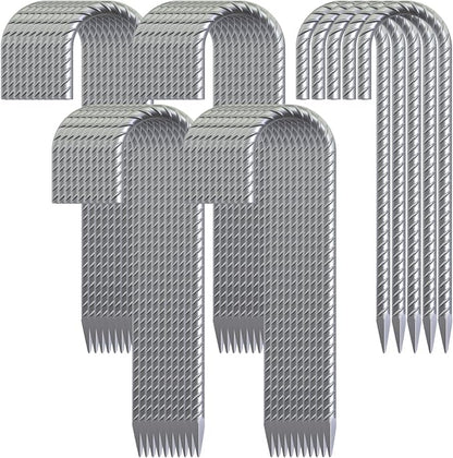 12 Inch Rebar Ground Stakes Heavy Duty J Hook 55 Pack Metal Spikes Galvanized Ground Anchors Tent Stakes for Fence, Bounce House, Gazebos and Outdoor Decorations Inflatables