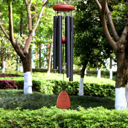 Memgift Memorial Wind Chime for Loss of Grandpa - Solid Beech Wood Sympathy Gift - Outdoor Bereavement Wind Chime for Garden, Patio - in Remembrance of Grandfather 32 Inch