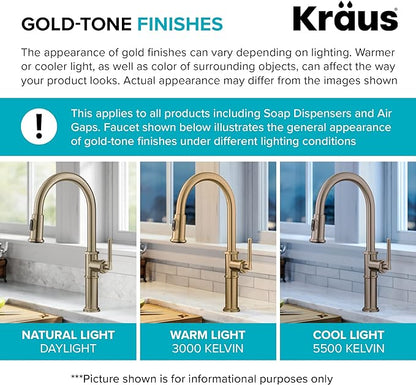 KRAUS Dishwasher Air Gap in Spot Free Antique Champagne Bronze, KAG-2SFACB